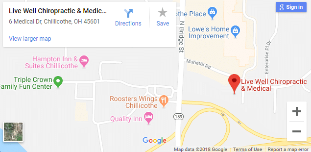 Map of Chillicothe Chiropractors