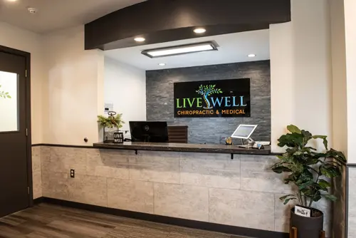 Receptionist Area at Live Well Chiropractic & Medical